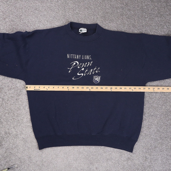 Vintage 90s Penn State Nittany Lions XL Blue Long Sleeve Pullover Sweatshirt - Picture 4 of 11